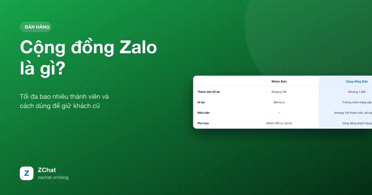 So sánh nhóm Zalo và cộng đồng Zalo