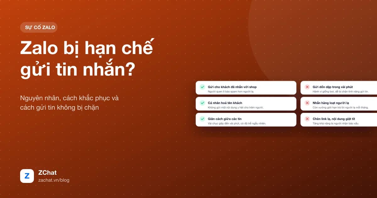 Nên và không nên khi gửi tin nhắn Zalo cho nhiều khách